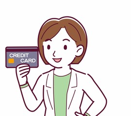 Young woman in a lab coat