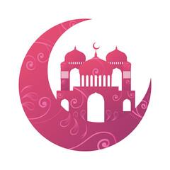 mosque in moon