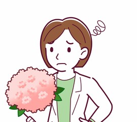 Young woman in a lab coat