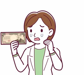 Young woman in a lab coat