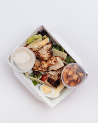 Healthy breakfast at the summer cafe