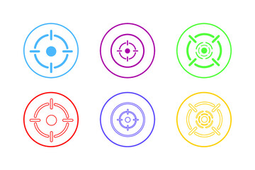 Target Focus on Aim Icon Set