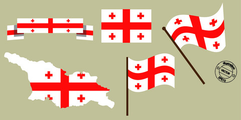 country flag and map England.