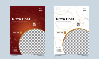 Pizza Shop flyer & Poster Template Vector