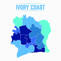 Ivory Coast Detailed Map With Cities