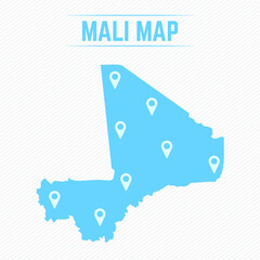 Mali Simple Map With Map Icons