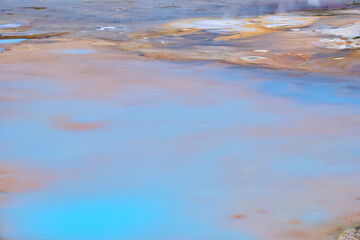 Ponds at Norris Geyser Basin in Yellowstone Park
