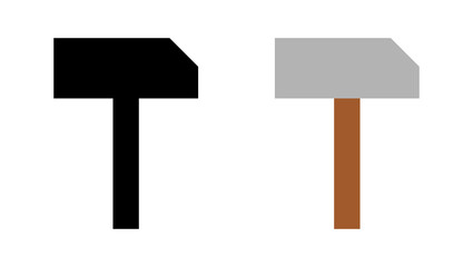 Set of Hammer Icons. Vector Image.