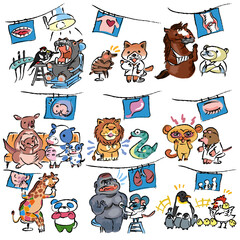 診療科別・標榜科：医師の仕事（動物キャラクター）