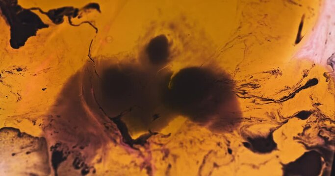 Macro Textures with Vibrant Neon Color Palette. Abstract Background Made with Oil Mixed with Dye, Ink, and Paint.
