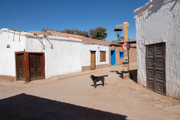 Calles de San Pedro de Atacama en Cuarentena por la pandemia de Covid 19