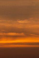 The color of the sky in the evening when the sun is setting