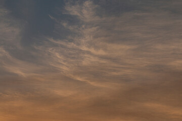 The color of the sky in the evening when the sun is setting