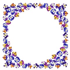 A Vector Frame of Pansies