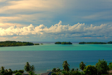  lagon translucide de Bora Bora, Polynesie francaise
