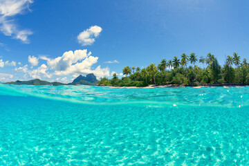  lagon translucide de Bora Bora, Polynesie francaise