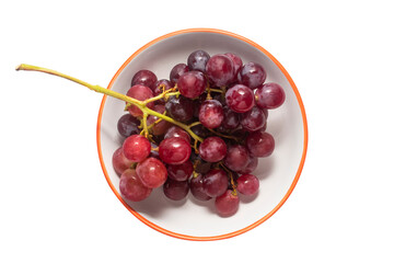 red grapes in a bowl