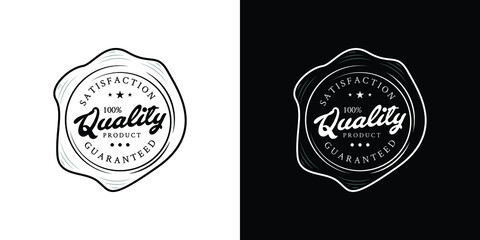 Illustrations of quality label stamp  sticker  product design.