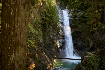 Fototapeta na wymiar Cascade Falls Mission BC Canada. Cascade Falls located near Mission BC in the Fraser Valley.