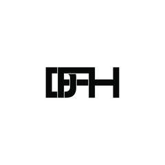 dfh letter original monogram logo design