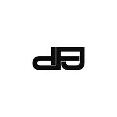dfj letter original monogram logo design