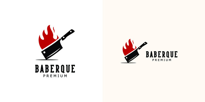 Ilustrations of baberque logo design template