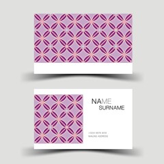 Purple business card template design. With inspiration from the abstract.