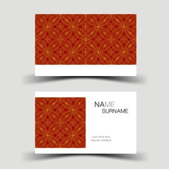 Red business card template design. With inspiration from the abstract.