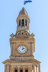 Sydney town hall on a nice sunny clear blue skies