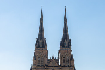 Fototapeta na wymiar Saint Mary’s cathedral Church religious place of worship Sydney NSW Australia Saint Marys Cathedral Sydney