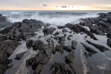 雄武町日の出岬の海岸の風景