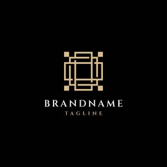 Square logo design icon illustration vector template