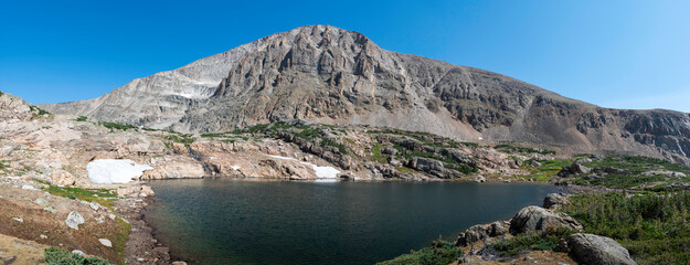 Panorama of Lion Lake #2 and Chiefs head Peak