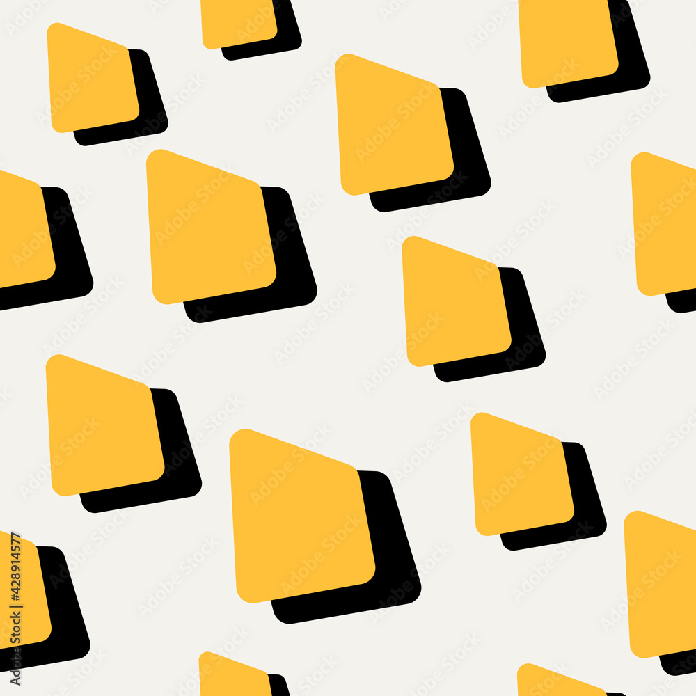 Aufkleber yellow squares. abstract and seamless shapes. vector.