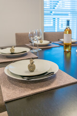 Modern dining room in luxury house.