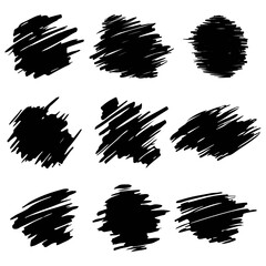hand drawn of brush stroke for black ink paint. grunge backdrop, dirt banner, watercolor design and dirty texture. vector illustration