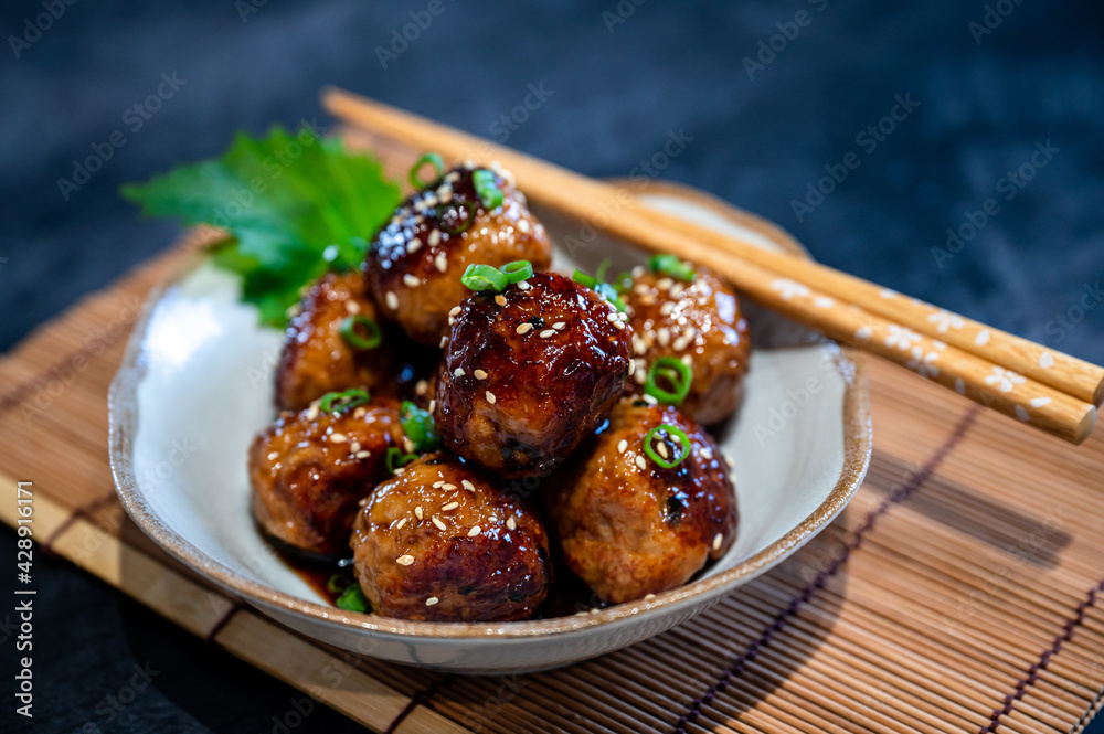 Wall mural japanese chicken meatball - tsukune