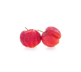 Cherry fruit isolated on white background.