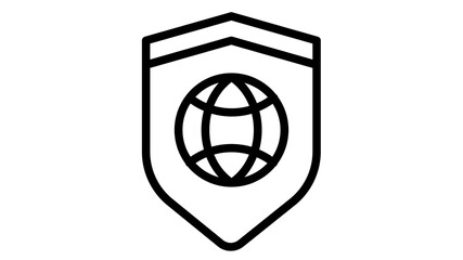 security vpn secure internet single isolated icon with outline style
