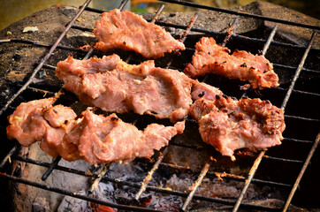 Roasted pork in the oven