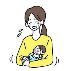 お母さんと赤ちゃんのイラスト