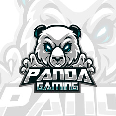 Panda Gaming Logo Mascot Vector Illustration