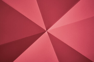 Red paper folded from the center background