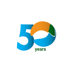 Obraz premium 50 Years Anniversary Celebration Vector Template Design Illustration