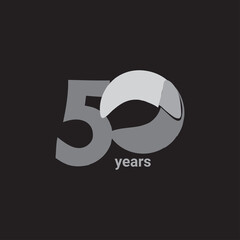 50 Years Anniversary Celebration Vector Template Design Illustration