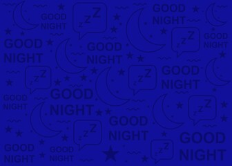 Good night and sleep pattern design. Easy to edit with vector file. Can use for your creative content. Especially about daily activities.