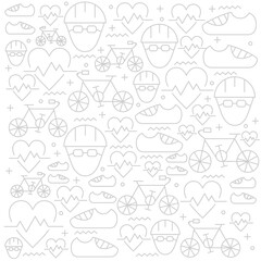 Bicycle pattern design idea.  Easy to edit with vector file.  Can use for your creative content. Especially about world bicycle day campaign.