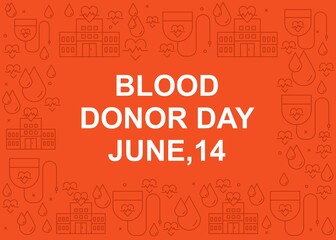 Blood donor banner design. Easy to edit with vector file. Can use for your creative content. Especially about blood donor day campaign in this june.