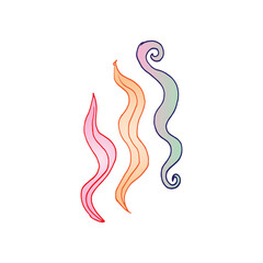 abstract wave pattern on white background. pastel color, smooth texture. hand drawn vector. flat design template. doodle art for logo, label, poster, sticker, clipart, decorative design, wallpaper. 