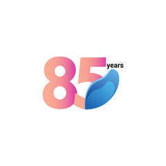 85 Years Anniversary Celebration Vector Template Design Illustration